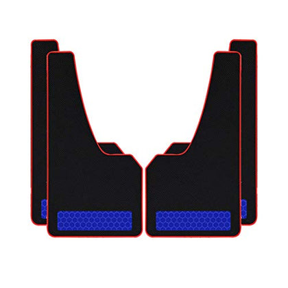 Car Mud Flaps Fit for Jaguar I-pace, PVC Soft Material Mud Guards with Splash, Scratch and Abrasion Resistance,4 Pcs （Blue Reflective Strip）