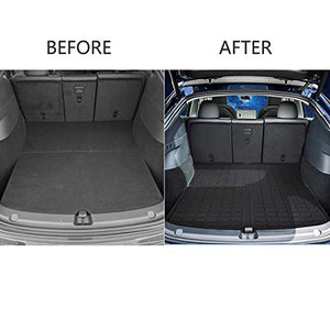 Tesla Model Y Storage Mat and Cargo Liners, Tesla Model Y Accessories, All Weather Trunk Mat, Waterproof Rear Cargo Mat Custom Fit for Tesla, Heavy Duty Floor Mats (Storage+Cargo mat)