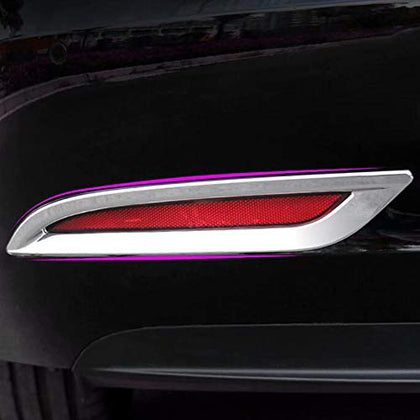Tesla Model 3 2018-2019 Chrome Rear Fog Lights Lamp Cover Trim 2-pc