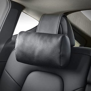 Neck & Head Support Vegan Leather Pillow for Tesla Model 3 & Y
