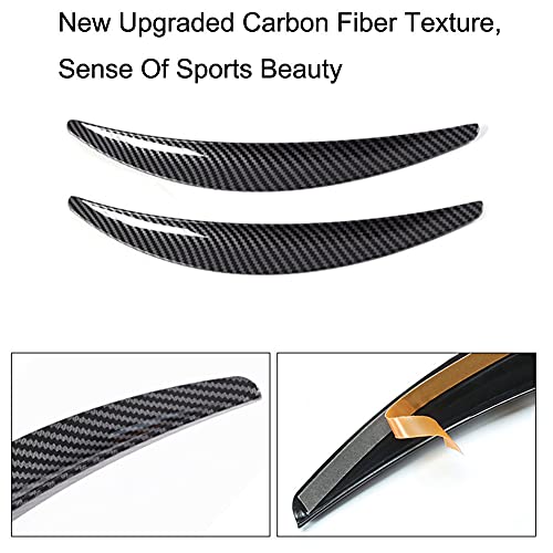 ABS Carbon Fiber Wheel Fender Flares Mud Flaps Splash Guards Arch Lip Exterior Accessories Compatible with Tesla Model 3 2017-2022 (4 Piece Set)