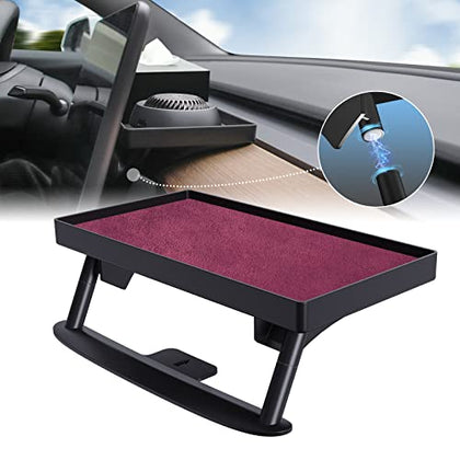 Center Screen Hidden Storage Tray/Organizer for Tesla Model 3 & Y (Wine Red)