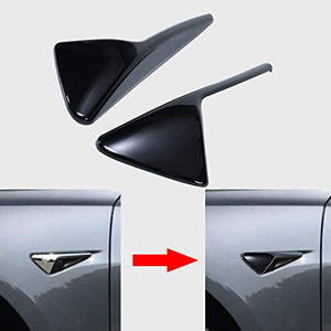 Glossy Black Fiber Camera Trim 2 pcs Carbon Fiber Car Camera Cover fits Sedan Carbon Fiber Side Markers Turn Signal