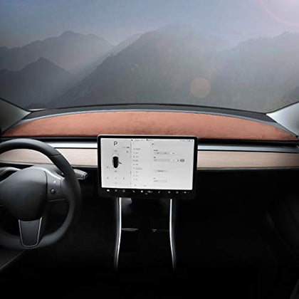 Tesla Model 3 & Y Dashboard Mat/Cover (Brown)
