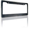 Real 100% Carbon Fiber License Plate Frame Tag Cover FF - C with Matching Screw Caps - 1 Frame (Black)
