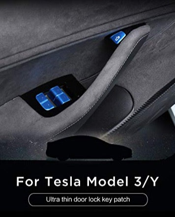 Tesla Model 3 and Tesla Model Y 2017-2020 Super Thin Window Door Lock Key Patch 11PCS/Set (Blue)…