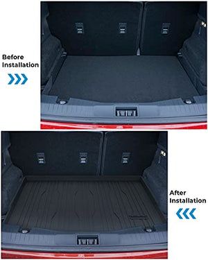 Cargo Mats Compatible with Mustang Mach-E, All-Weather Protection Cargo Mats Trunk Liner Vehicle Carpet Heavy Duty Waterproof Odorless Durable fits for Mustang Mach-E 2021 2022