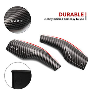Tesla Model 3 Model Y Gear Shift Cover Steering Wheel Accessories ABS Plastic Carbon Fiber Black