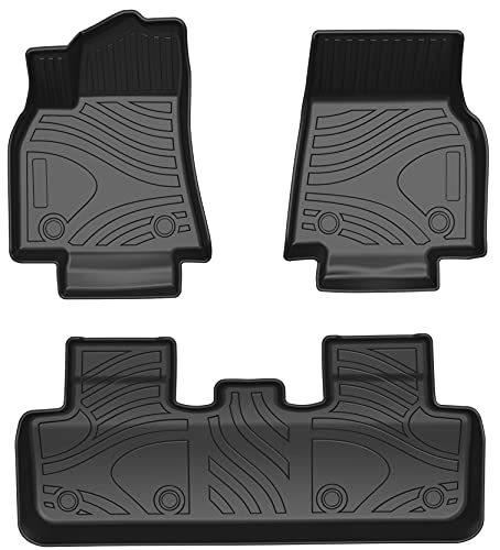 All Weather Floor Mats for Tesla Model Y 5-Seat 2021 2022 Custom Fit TPE Car Floor Mats Cargo Trunk Mat Interior Accessories (Does NOT fit 7-Seat)