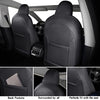 Black/White Full Coverage & Tailored Fit Faux Leather Seat Cover Set (Front & Rear) for Tesla Model Y