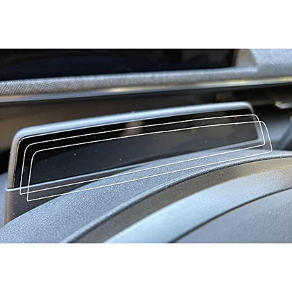 (2PCS) Plastic Screen Protector Foils for 2021 Mustang Mach-E Navigation Touch Screen Display Foils PET Plastic Clear Protective Film (Instrument Screen with Infrared)