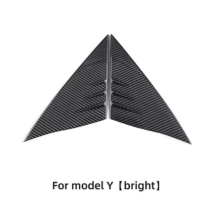 A-Pillar Real Carbon Fiber Trim for 2020-2023 Tesla Model Y (Bright Carbon Fiber)