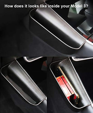 Center Console Organizer for Tesla Model 3/Y Accessories,Seat Side Gap Organizer Tray Storage Pocket for Tesla Model Y/3 Front Driver Seat,Holds License Phone Wallet Cards Keys ID (Black)