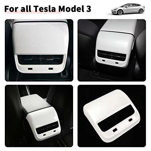 Rear Air Conditioning Vent Frame Cover Trim for Tesla Model 3 Car Interior Decoration White