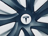 19" Tempest Wheels Vinyl Wrap for 2021-2022 Tesla Model S (Plaid & Long Range) Carbon Fiber White