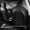 Tesla Model 3 Car Seat Cover PU Leather Cover All Season Protection for Tesla Model 3 2017 2018 2019 2020 2021 2022 (Black+White (12 Piece Set))