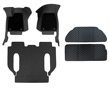Tesla Model X 6 Seat Floor Mats All-Weather PU Leather Mats Include Front and Rear Trunk Mat