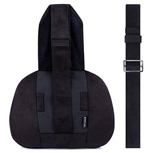 Soft Auto Car Neck Pillow - Plush Headrest Support Cushion for Pain Relief - Black