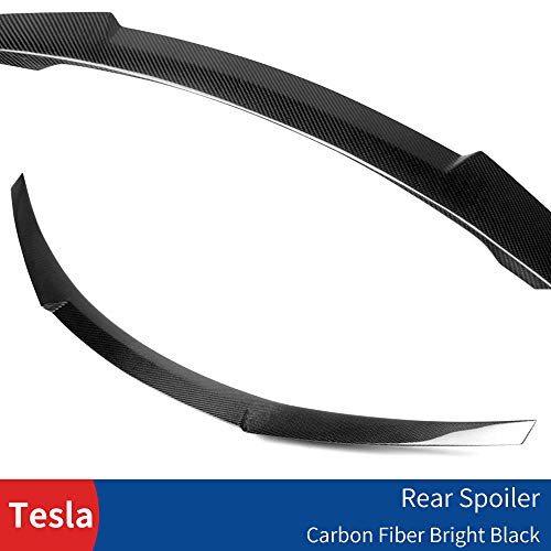 Tesla Model S Carbon Fiber M4 Style Rear Trunk Deck Lip Boot Spoiler Wing