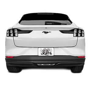Blackout Accent Overlay for 2021-2022 Ford Mustang Mach-E Tail Light Bumper (3. Tail Light Accent, Satin Black)