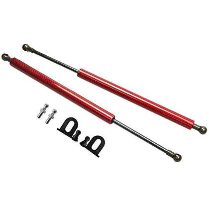 Lift Supports for Kia Niro (DE) e-Niro EV 2016-2021 Front Bonnet Hood Modify Carbon Fiber Gas Charged Shock Dampers Spring Struts Bar (2 PCS) (Red carbon fiber)