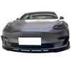 2017-2022 Tesla Model 3 Front Bumper Lip, Matte Black ABS Plastic IKON Style Front Lip Spoiler Splitter 4PC