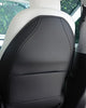 Tesla Model 3/Y/S Leather Seat Back Protector. Wear-Resistant Car Kick Mats with Organizer Pocket. Set of 2