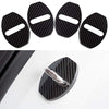 Stainless Steel Car Door Lock Latches Cover Protector Replacement for Audi A3 A4 Allroad A5 A6 A7 A8 Q3 Q5 S3 S4 S6 S7 S8 SQ5 E-tron Car（Pack of 4 (Carbon Fiber Pattern)