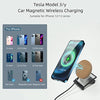 Tesla Model 3/Y Magnetic Wireless Phone Mount Holder Charger, 15W Wireless Tesla Phone Charger, Tesla Model 3/y Dashboard and Air Vent Phone Holder Mount Compatible with iPhone 13/12 and Mag Safe Case