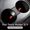 Alcantara Gray Cup Holder Insert/Divider for 2021-2022 Tesla Model 3 & Y