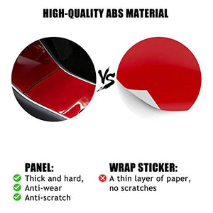 Tesla Model 3 Center Console Wrap Kit, ABS Plastic Panel Console Protector Cover Accessories (Red)