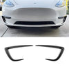 Tesla Model Y Front Fog Light Covers (Gloss Carbon Fiber)