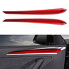 2Pcs ABS Bright Red Inner Front Door Panel Armrest Cover Trim Interior Decoration Compatible with Latest 2021-2022+ Tesla Model 3