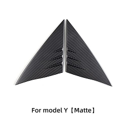 A-Pillar Real Carbon Fiber Trim for 2020-2023 Tesla Model Y (Matte Carbon Fiber)