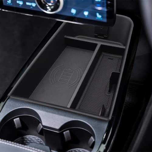 Mustang Mach E ABS Wireless Charging Center Console Organizer Tray Compatible with Mustang Mach-E 2021-2022