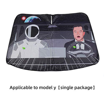 Sun Shade for Tesla Model Y 2020-2021 Front Glass Sunshade with Small Size and Easy Storage