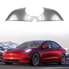 Car Left+Right Side Chrome Rearview Mirror Bottom Lower Holder Cover, for Tesla Model 3 2017-2021