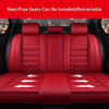 Car Seat Cover Fit for Audi Q2 Q3 Q5 Q7 TT R8 RS e-tron Faux Leather Front Rear 5-seat Covers Non-Slip Waterproof Deluxe Edition (Red)