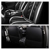 Front & Rear Seat Covers for Chevy Chevrolet Bolt EV EUV Car Seat Cover Luxury PU Leather Sporty Breathable Comfortable Gray×Black