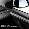 2021 2022 Tesla Model 3 Model Y Interior Door Panel Molding Trim (Glossy Carbon Fiber)