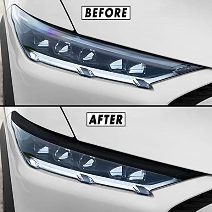 PreCut Vinyl Smoke Tint for 2021-2022 Ford Mustang Mach-E Headlight (2. Headlight Eyelid, 20% Dark Smoke)