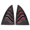 Racing Style Rear Side Window Louvers for 2017-2022+ Tesla Model 3 (Carbon Fiber Red)