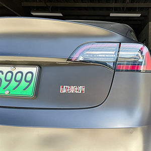 3D Alloy Plaid Emblem/Badge for Tesla Model S/3/X/Y