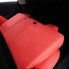 Full Coverage & Tailored Fit Faux Leather Seat Cover Set for Tesla Model 3 (Red)