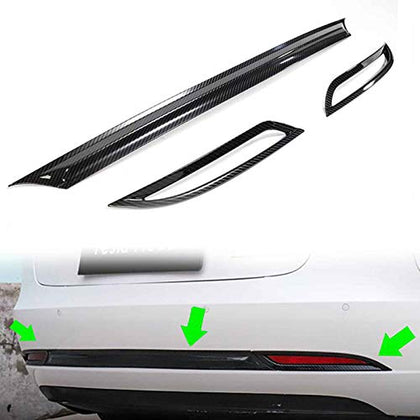 Rear Fog Light Lamps Cover for Tesla Model 3 Accessories Car Exterior Accessory Carbon Fiber Rear Fog Light Lamp Strip Decor Cover Trim