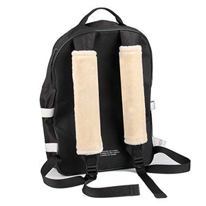 Soft Faux Sheepskin Seat Belt Shoulder Pad for a More Comfortable Driving, Compatible with Adults Youth Kids - Car, Truck, SUV, Airplane,Carmera Backpack Straps 2 Packs Beige
