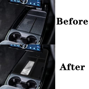 Mustang Mach E Flocked Wireless Charging Center Console Organizer Tray Compatible with Mustang Mach-E