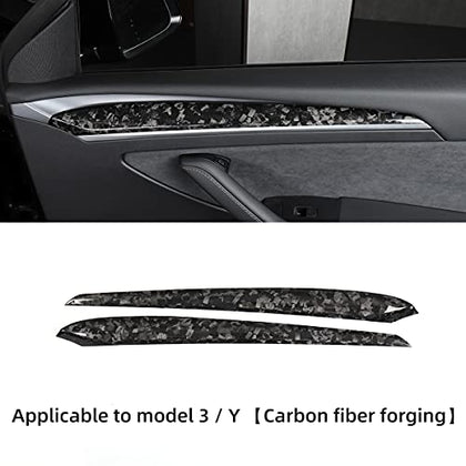 2021-2022 Tesla Model 3 Real Forged Carbon Fiber Front Door Panel