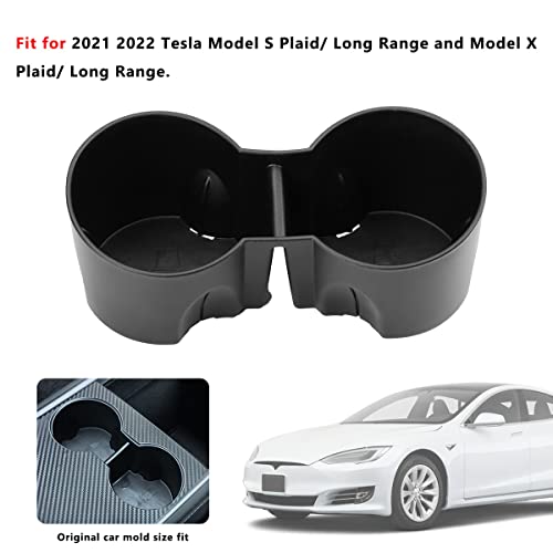 Cup Holder Insert for Tesla Model X / S PVC Center Console Cup Holder for Tesla Model S / X Plaid/ Long Range 2021 2022 Drink Holder Protector