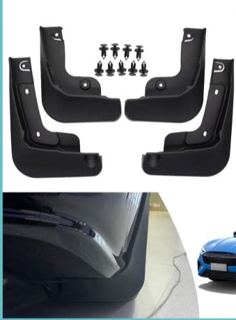 Mustang Mach E Mud Flaps Splash Guards Exterior Accessories, Mach-E mud Flaps Splash Guards(Set of Four) No Need to Drill Holes